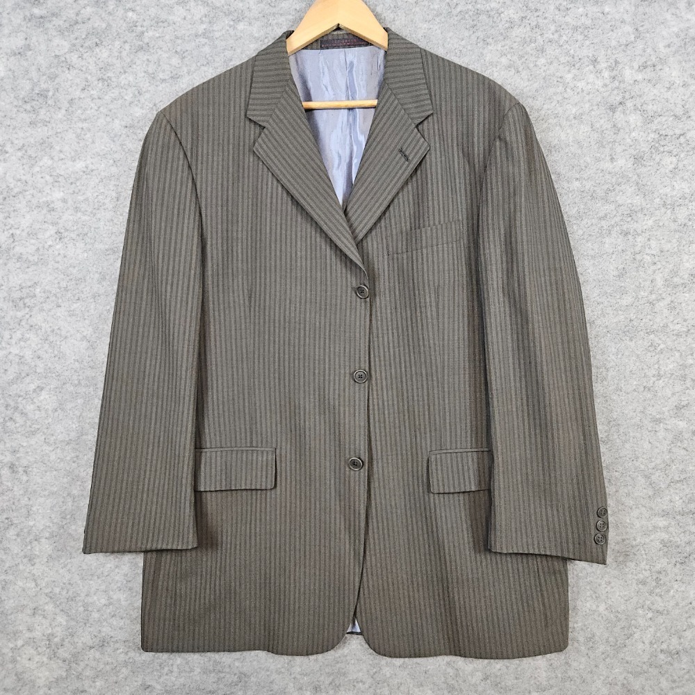 Ted Baker Endurance Brown Striped Blazer Size 44R‎ Custom Tailored Preppy Church